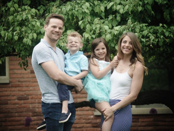 Andy and Nicole Hill and their two children