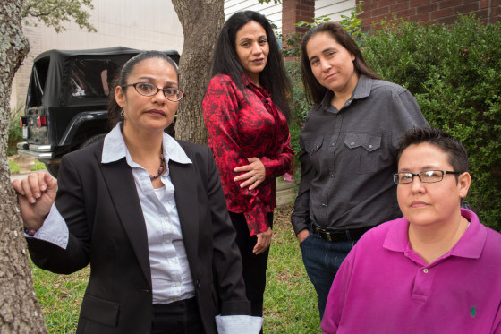Image: The San Antonio Four, from left, Elizabeth Ramirez, Cassandra Rivera, Anna Vasquez and Kristie Mayhugh on Nov. 19, 2013.