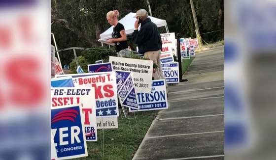 A voter identified the woman in the photograph as Lisa Britt.