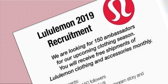 A Lululemon recruitment scam is going viral on Instagram