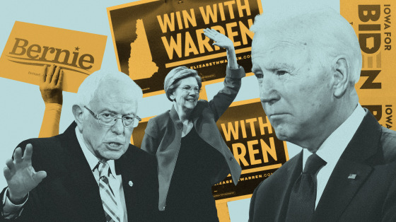 Image: The Democratic presidential candidates are kicking off the New Year with a dense primary schedule just around the corner.