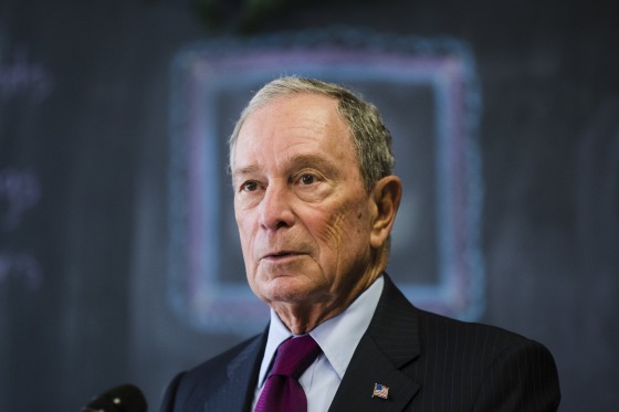 Michael Bloomberg speaks the media at The Bridge Way School in Philadelphia on Nov. 30, 2018.