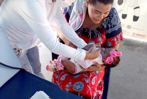 Fiorelli Onda, 19, and her daughter, Duglannis, 2 months old, live in Venezuela but crossed the border especially to get vaccinations for the baby on Jan. 16, 2019.