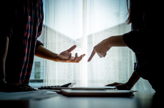 Image: Couple fighting over finances