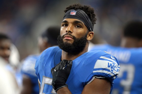 Detroit Lions linebacker Trevor Bates in Detroit, Michigan, on Aug. 30, 2018.