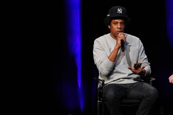 Image: Jay-Z speaks at John Jay College in New York on Jan. 23, 2019.