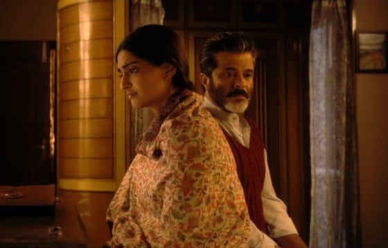 Image: The real-life father-daughter duo of Sonam Kapoor, left, and Anil Kapoor play family in \"Ek Ladki Ko Dekha Toh Aisa Laga.\"
