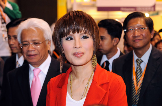 Image: Thai Princess Ubolratana visiting the Thailand pavilion at the Hong Kong Entertainment Expo.