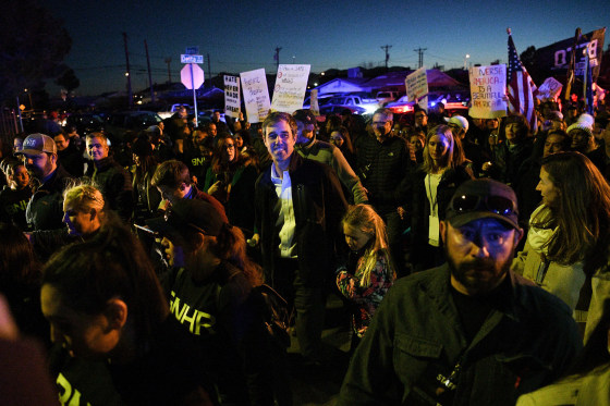 Image: O'Rourke, the Democratic former Texas congressman, participates in a march in El Paso