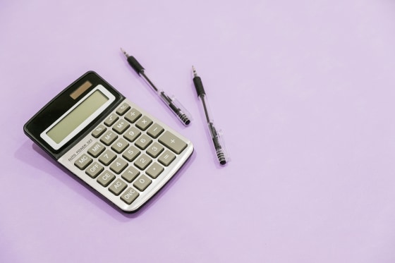 Calculator and pen