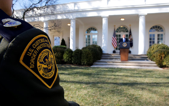 Image: U.S. President Trump declares a national emergency at the southern border during remarks at the White House in Washington