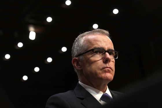 Image: Acting FBI Director Andrew McCabe testifies before the Senate Intelligence Committee