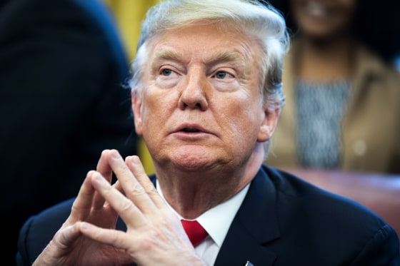Image: President Donald Trump in the Oval Office on Feb. 7, 2019.