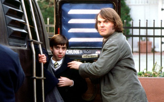Image: Joey Gados Jr. and Jack Black in the film \"School of Rock\" in 2003.