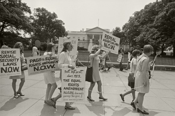 N.O.W. Members Picket the White House