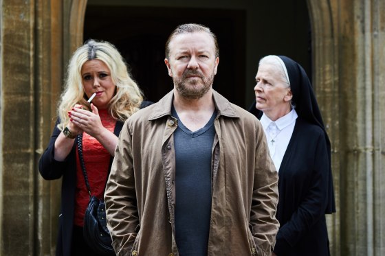 Ricky Gervais stars in a new Netflix original series called "After Life."