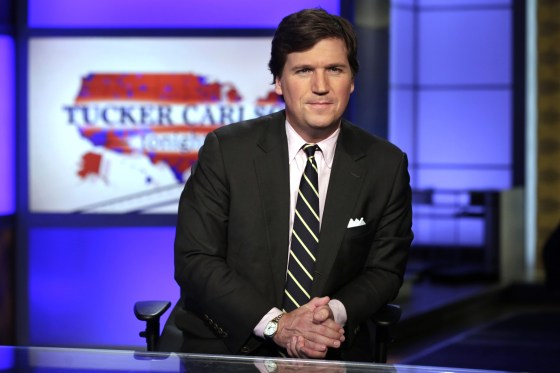 Image: Tucker Carlson at the Fox News Channel studio in New York on March 2, 2017.