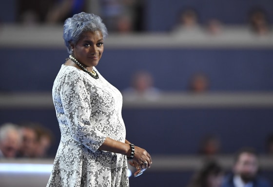Image: Donna Brazile takes the stage at the Democratic National Convention in Philadelphia on July 26, 2016.