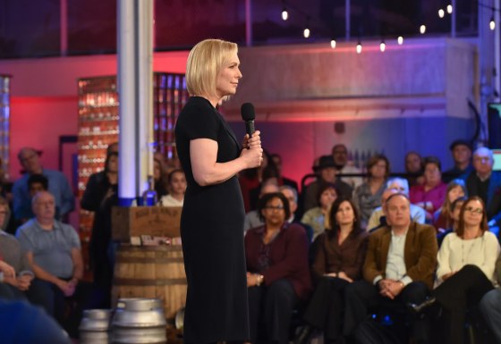 Image: Sen. Kirsten Gillibrand speaks at a town hall with MSNBC's Chris Hayes in Auburn Hills, Michigan.