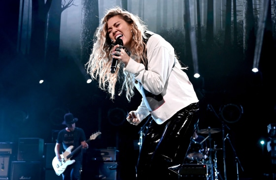 Image: Miley Cyrus performs at The Forum in Inglewood, California, on Jan. 16, 2019.