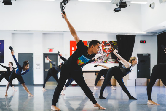 Ballet Hispánico dancers rehearse "Homebound/Alaala," choreographer Bennyroyce Royon's new work, in New York City.
