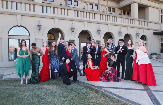 Dex Frier and other prom attendees apart of at Johnson High School in Gainesville, Georgia.