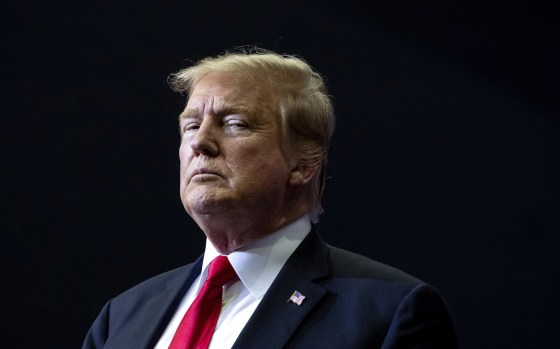 Image: President Donald Trump holds a campaign rally at Van Andel Arena in Grand Rapids, Mich.