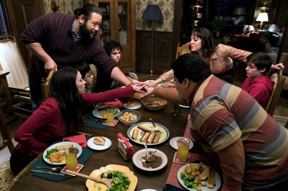 Grace Fulton as Mary Bromfiels, IIan Chen as Eugene Choi, Cooper Andrews as Victor Vasquez, Jack Dylan Grazer as Freddy Freeman, Marta Milans as Rosa Vasquez, Asher Angel as Billy Batson and Jovan Armand as Pedro Pena in "SHAZAM!"