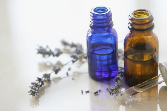 Image: Essential oils and lavender flowers