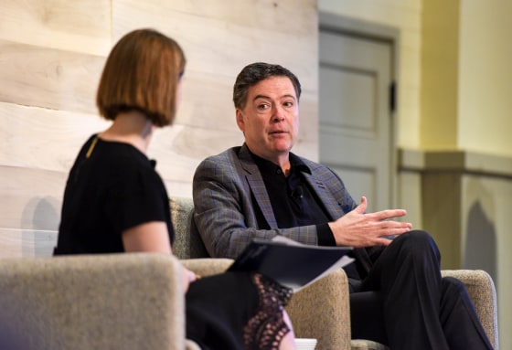 Image: James Comey attends the Hewlett Foundation's Verify Conference.