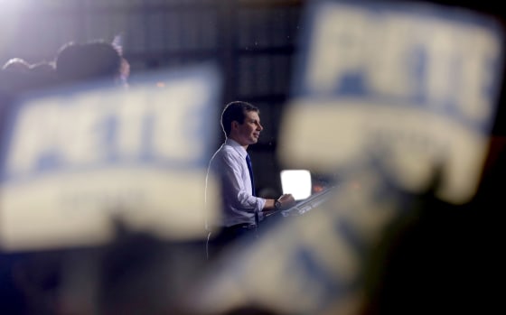 Image: South Bend Mayor Pete Buttigieg announces his candidacy for president in Indiana on April 14, 2019.