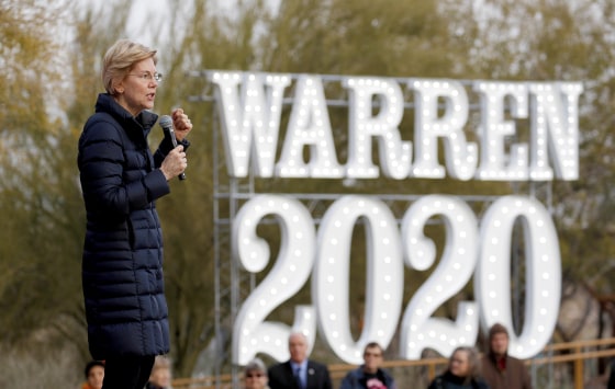 Democratic presidential candidate Sen. Elizabeth Warren, D-Mass., speaks at an organizing event in Las Vegas on Feb. 17, 2019.