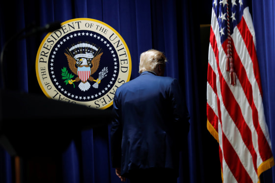 Image: U.S. President Trump participates in conference with state, local, tribal, and community leaders at the White House in Washington