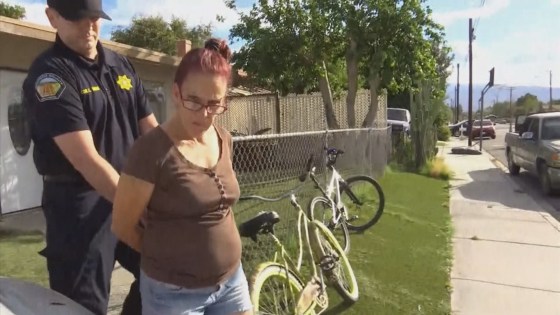Image: Deborah Sue Culwell was arrested after allegedly throwing newborn puppies into a dumpster in an act caught on camera