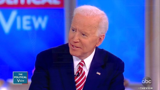 Joe Biden on The View on April 26, 2019.