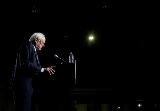 Image: Sen. Bernie Sanders, I-VT, speaks at a campaign event in Chicago on March 3, 2019.