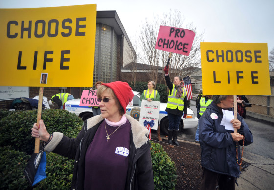 Image: Abortion protesters in Alabama