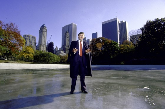 Image: Donald Trump at the Wollman Rink in Central Park in 1986.