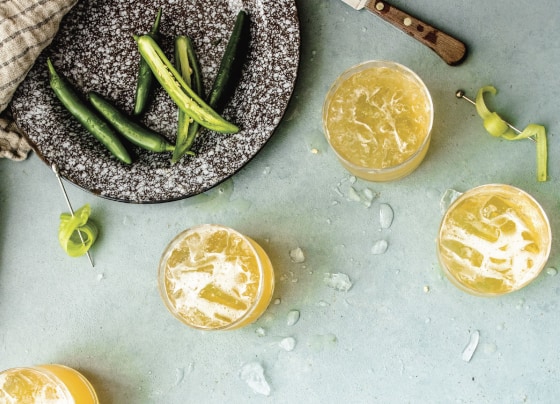 The Riled and Wrangled cocktail uses beer as it's base — a great way to elevate your drinks game this baseball season. 