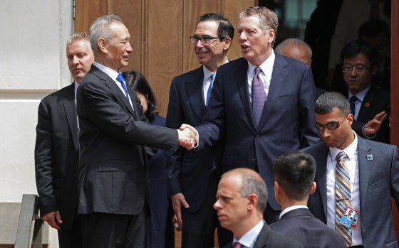 Image: Chinese Delegation Meets With US Trade Representative Lighthizer On Tariffs