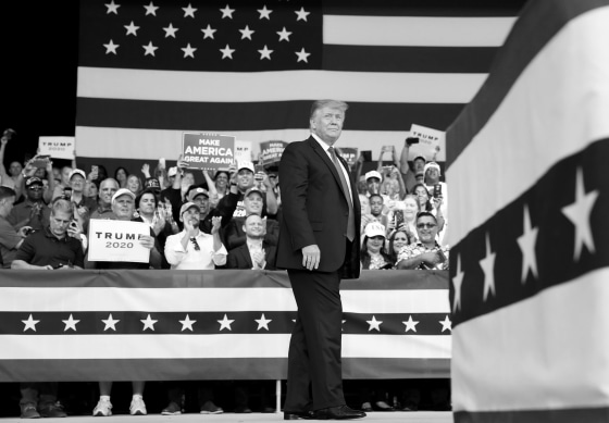 Image: U.S. President Donald Trump reacts with supporters during a campaign rally in Panama City, Florida
