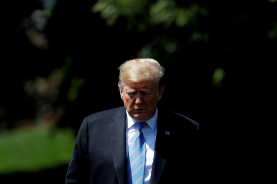 Image: President Donald Trump departs the White House on May 14, 2019.