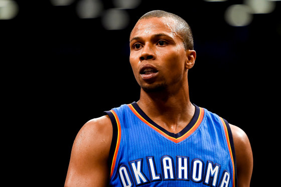 Image: Sebastian Telfair of the Oklahoma City Thunder during a game against the Brooklyn Nets in New York on Nov. 3, 2014.