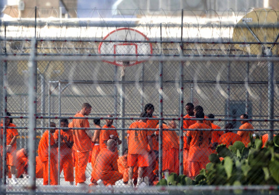 Image: Inmates gather in the yard at Arizona State Prison-Kingman in Golden Valley on July 4, 2015.