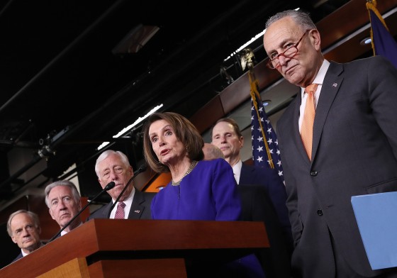 Image: Speaker Pelosi And Senate Democratic Leader Sen. Schumer Speak On Capitol Hill After President Trump Speaks On Mueller Report