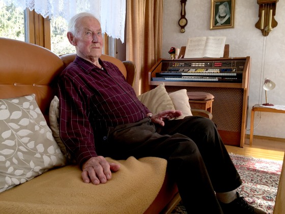 Paul Golz, former Wehrmacht soldier in Normandy during allied invasion, at his home in Koenigswinter, Germany on Feb. 6, 2019.