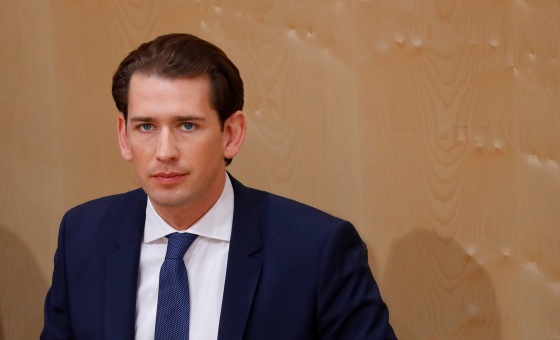 Image: Austrian Chancellor Sebastian Kurz attends a session of the Parliament in Vienna