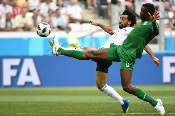 Image: Mo Salah, TOPSHOT-FBL-WC-2018-MATCH34-KSA-EGY
