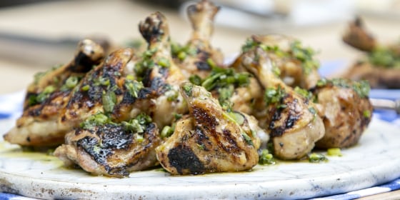 Martha Stewart's Chicken with Green Chile Dressing Recipe