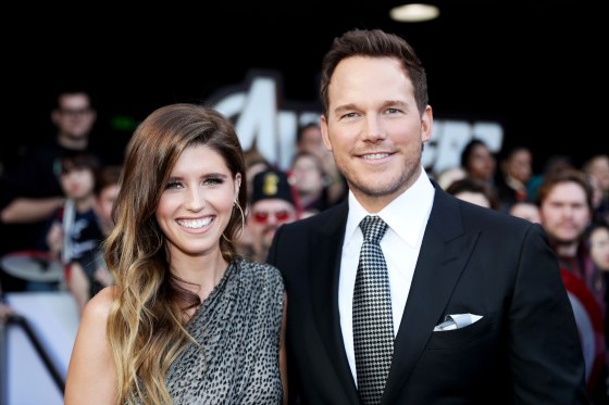 Image: Katherine Schwarzenegger and Chris Pratt attend the premier of \"Avengers: Endgame\" in Los Angeles on April 23, 2019.